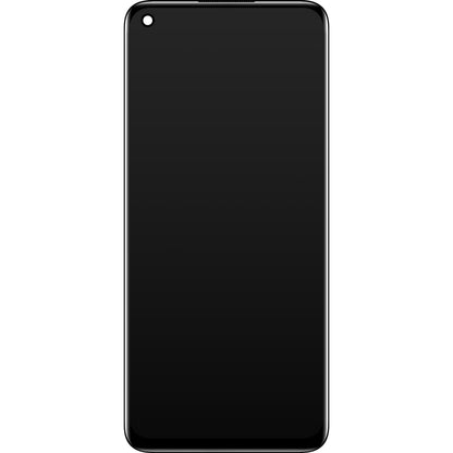 Touchscreen-display Oppo A96, med ramme, svart, Service Pack 4130058