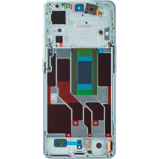 Touchscreen-display Oppo Reno8 Pro+ / Reno8 Pro, med ramme, grønn, Swap 4130264