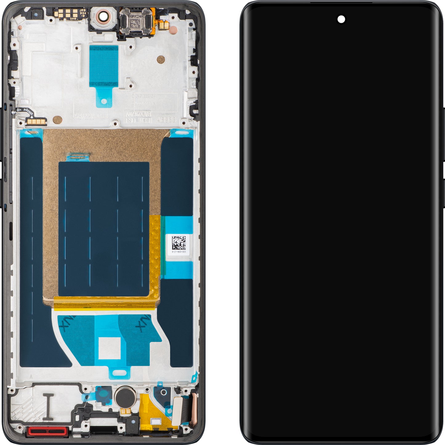 Display med Touchscreen Realme 14 Pro, med Ramme, Grå (Suede Grey), Service Pack 621029000421