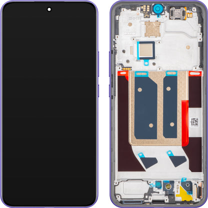 Display med Touchscreen Realme 14 Pro+, med Ramme, Lilla (Bikaner Purple), Service Pack 621039000081