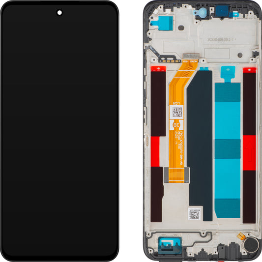 Display med Touchscreen Realme C71, med Ramme, Svart, Service Pack 621029000577