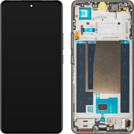 Display med Touchscreen Realme 16 Pro+, med Ramme, Grå, Servicepakke 621029000805