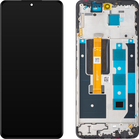 Touchscreen-display Realme 12, med ramme, svart, Swap 621029000184