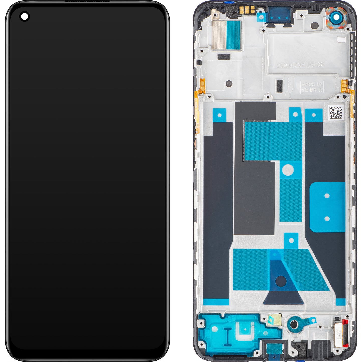 Touchscreen-display Realme 9, med ramme, svart, bytte 4130176