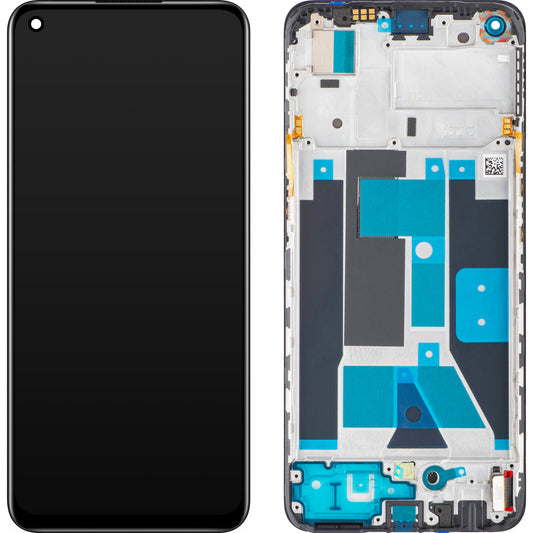 Touchscreen-display Realme 9, med ramme, svart, bytte 4130176