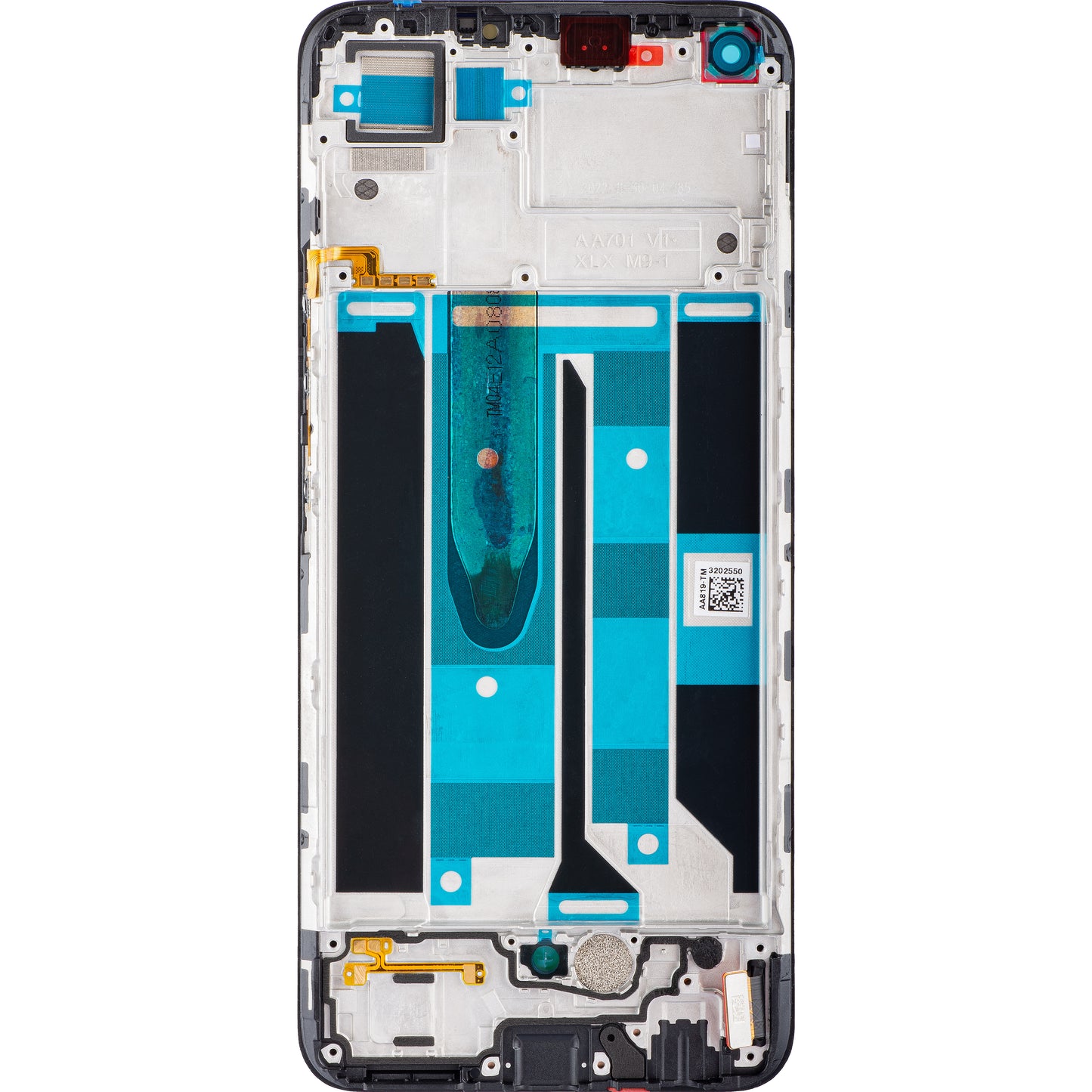 Touchscreen-display Realme 8, med ramme, svart, bytte 4906919