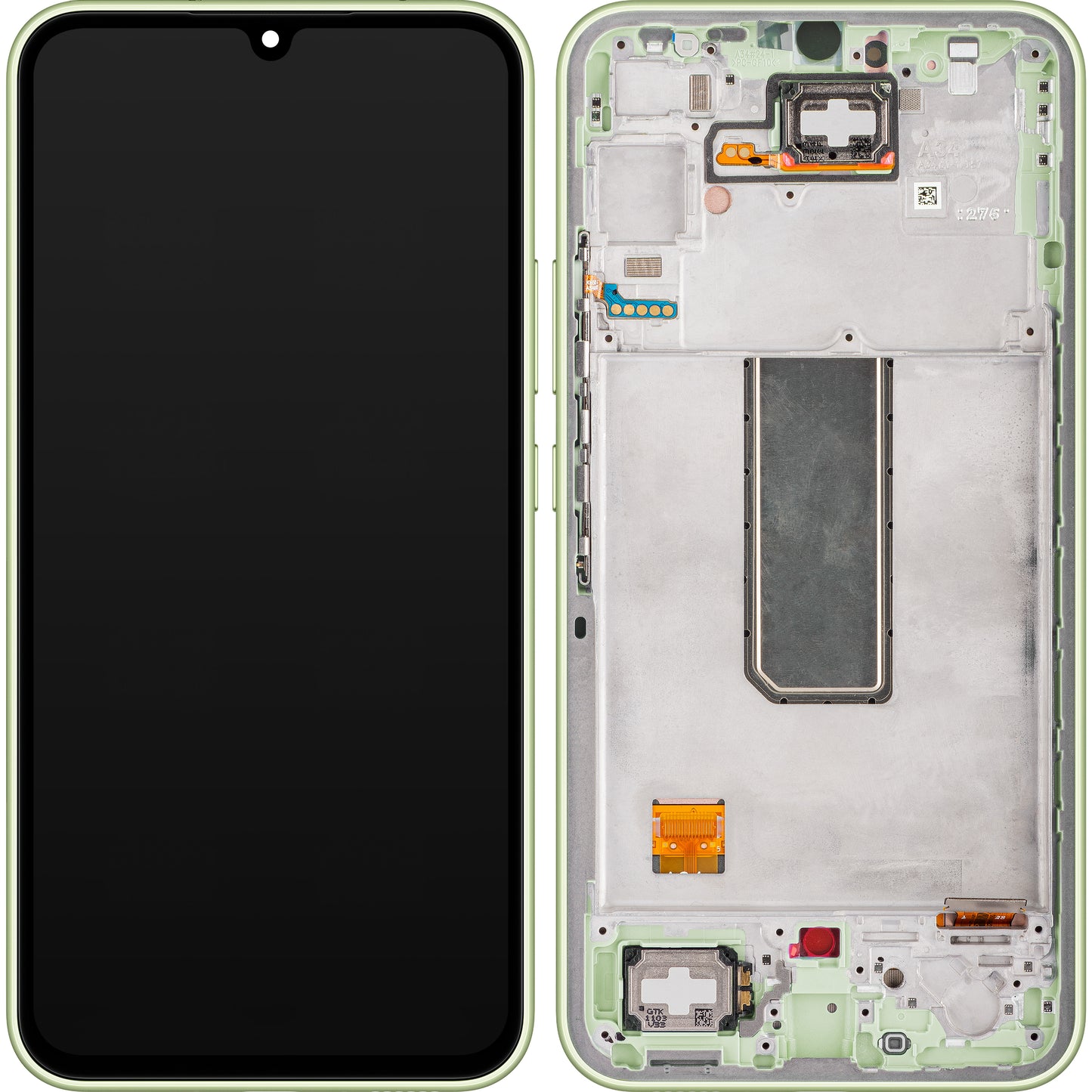 Berøringsskjerm Samsung Galaxy A34 A346, med ramme, Grønn (Lime), Servicepakke GH82-31200C