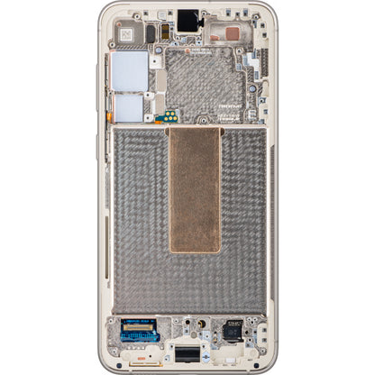 Samsung Galaxy S23+ S916 berøringsskjermdisplay med ramme, hvit (krem), servicepakke GH82-30476B