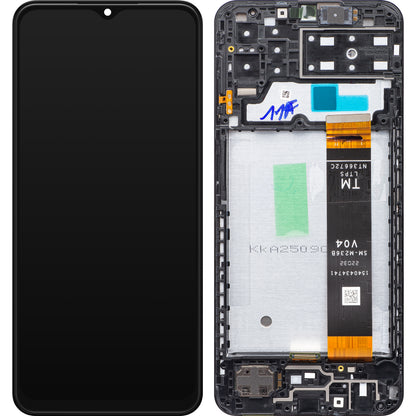Samsung Galaxy A13 A135 berøringsskjermdisplay med ramme, svart, forseglet GH82-28508A