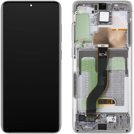 Display med Touchscreen for Samsung Galaxy S20+ 5G G986 / S20+ G985, med Ramme, Hvit (Cloud White), Servicepakke GH82-31441B