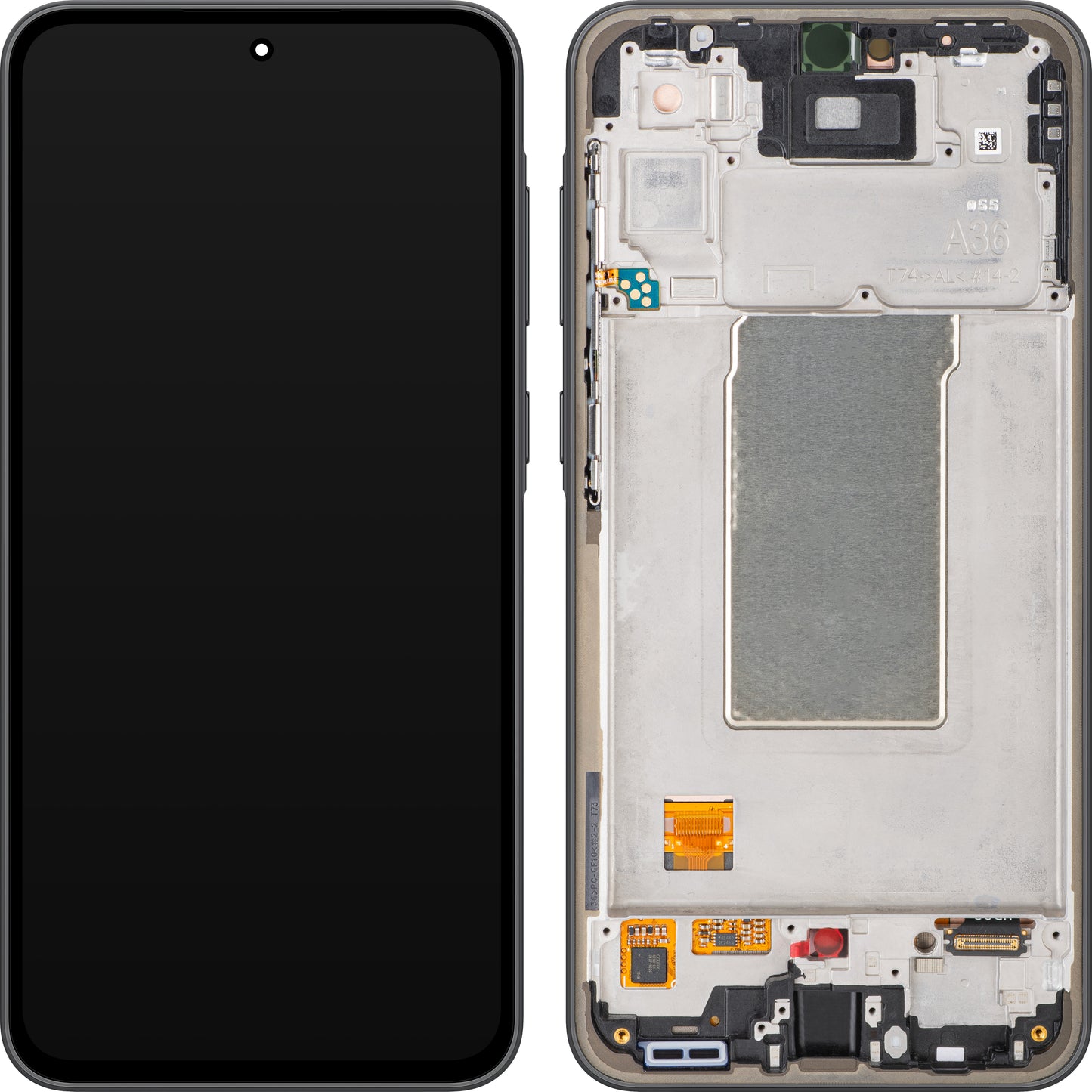 Display med Touchscreen Samsung Galaxy A36 A366, med Ramme, Svart, Service Pack GH82-36841A