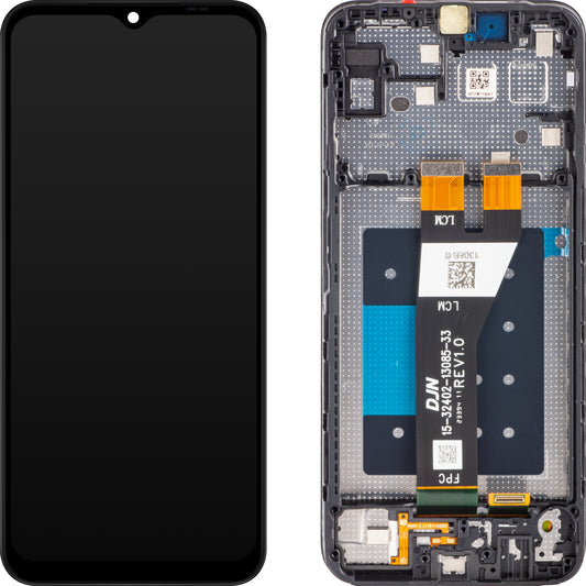 Samsung Galaxy A14 5G A146 berøringsskjerm med ramme, Europeisk versjon, svart, forseglet GH81-23315A