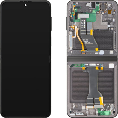 Display med Touchscreen Samsung Galaxy Z Flip5 F731, med ramme, Sub Inner, Grå, Service Pack GH82-31827E
