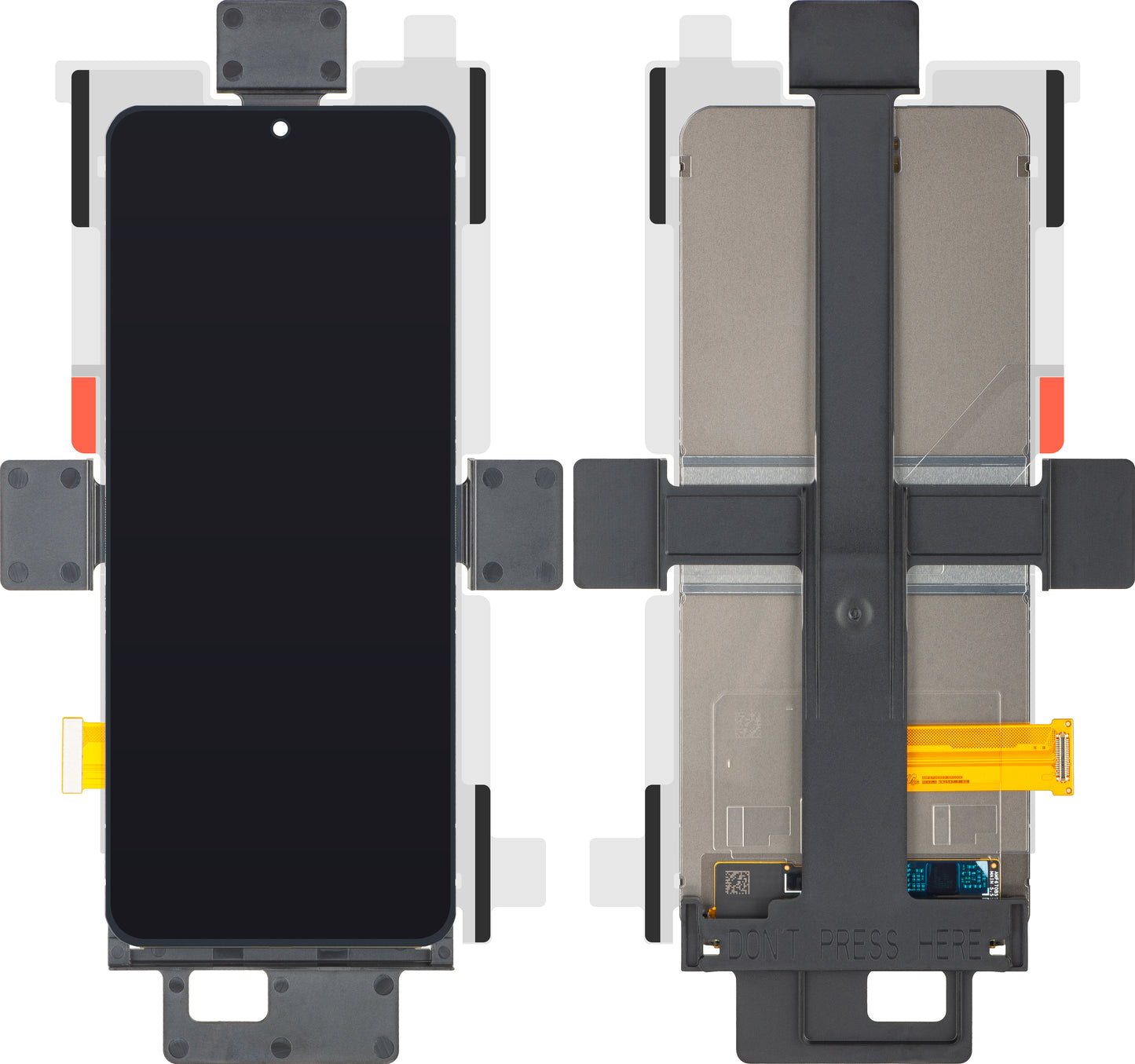 Display med berøringsskjerm Samsung Galaxy Z Flip5 F731, Under Inner, Service Pack GH82-32951A