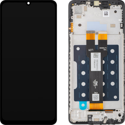Samsung Galaxy A07 5G A076 berøringsskjerm med ramme, svart, Service Pack GH81-28713A