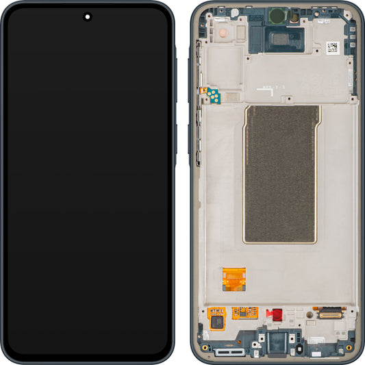 Samsung Galaxy A37 5G berøringsskjerm med ramme, grønn (Graygreen), servicepakke GH82-39232B