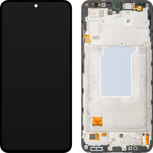 Samsung Galaxy A27 5G berøringsskjerm med ramme, svart, Service Pack GH82-39944A