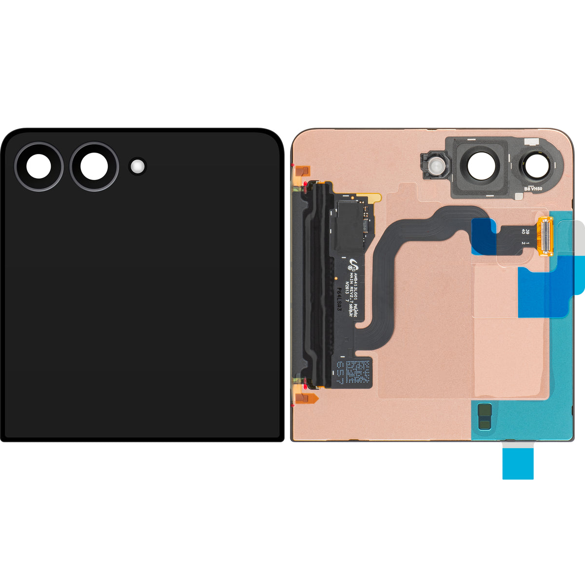 Samsung Galaxy Z Flip8 F776 berøringsskjermdisplay, under ytre, svart, servicepakke GH82-39757A