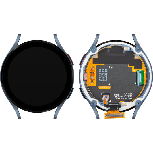 Samsung Galaxy Watch5 44mm berøringsskjerm med ramme, LTE-versjon, blå, servicepakke GH82-30043B