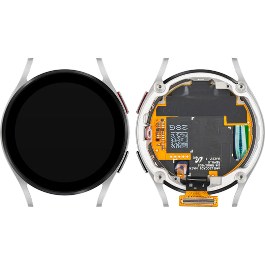 Samsung Galaxy Watch5 40mm berøringsskjermdisplay med ramme, BT-versjon, sølv, Service Pack GH82-30040C