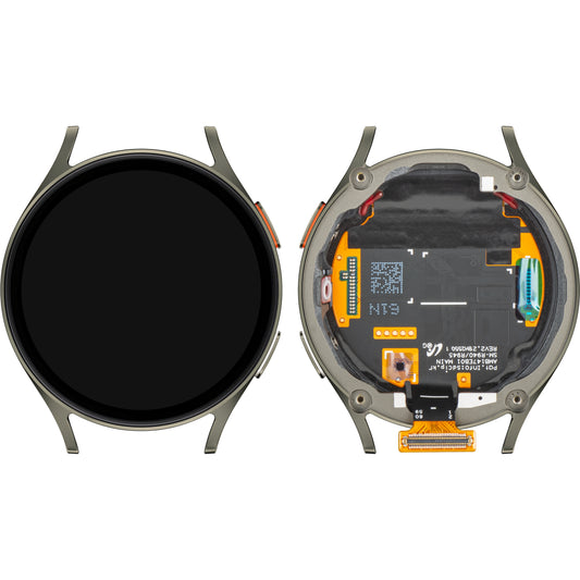 Samsung Galaxy Watch7 44mm berøringsskjermdisplay med ramme, BT-versjon, grønn, Service Pack GH97-29845A
