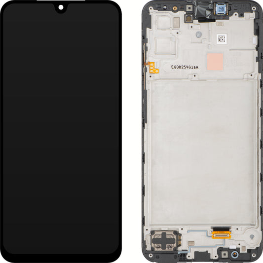 Samsung Galaxy A18 4G A185 berøringsskjermdisplay med ramme, svart, servicepakke GH82-40516A