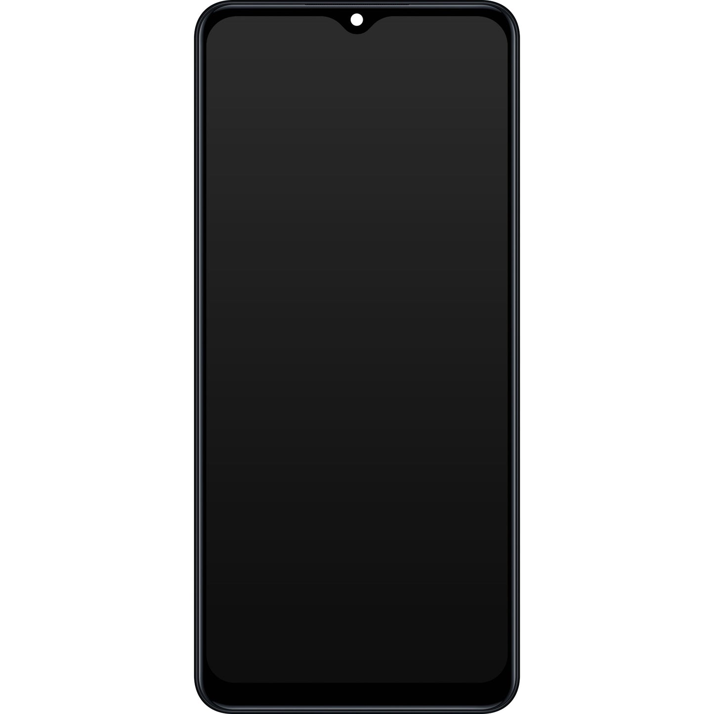 Samsung Galaxy M12 M127 berøringsskjermdisplay med ramme, svart, Swap GH82-25042A