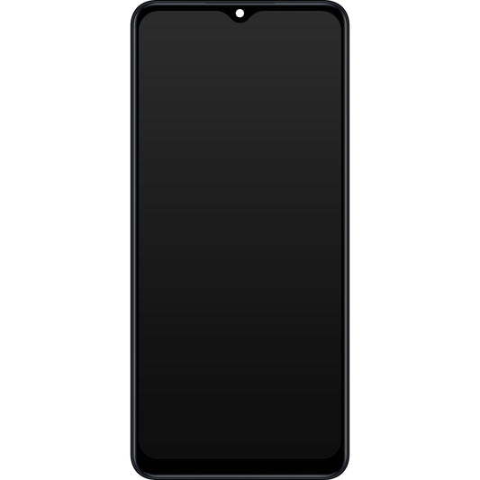 Samsung Galaxy M12 M127 berøringsskjermdisplay med ramme, svart, Swap GH82-25042A