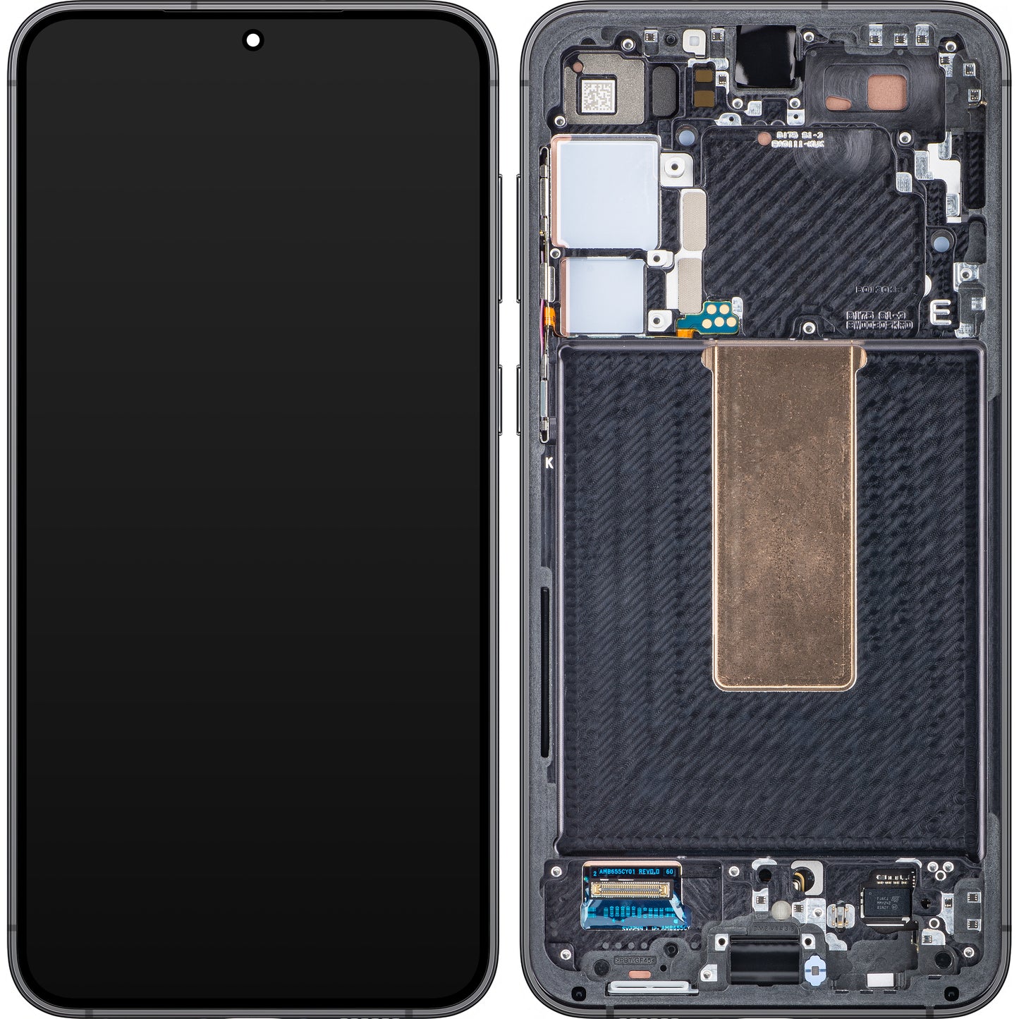 Berøringsskjerm Samsung Galaxy S23+ S916, med ramme, svart (Phantom Black), Servicepakke GH82-30476A