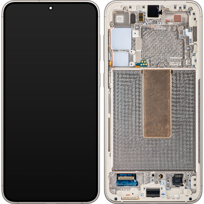 Samsung Galaxy S23+ S916 berøringsskjermdisplay med ramme, hvit (krem), servicepakke GH82-30476B