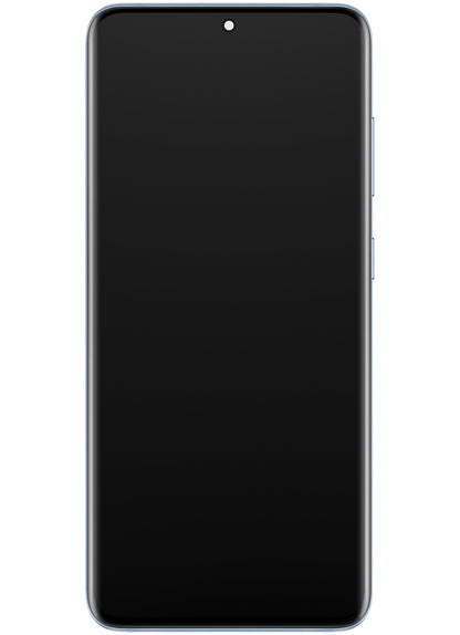 Berøringsskjerm Samsung Galaxy S20 5G G981 / S20 G980, med ramme, blå, servicepakke GH82-31432D 