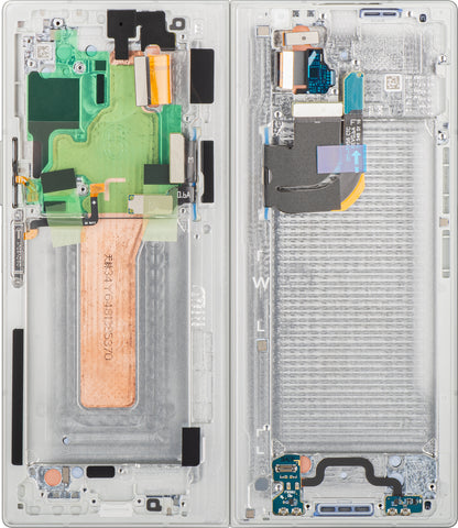 Samsung Galaxy Z Fold6 F956 berøringsskjermdisplay med ramme, under inner, hvit, servicepakke GH82-35042E