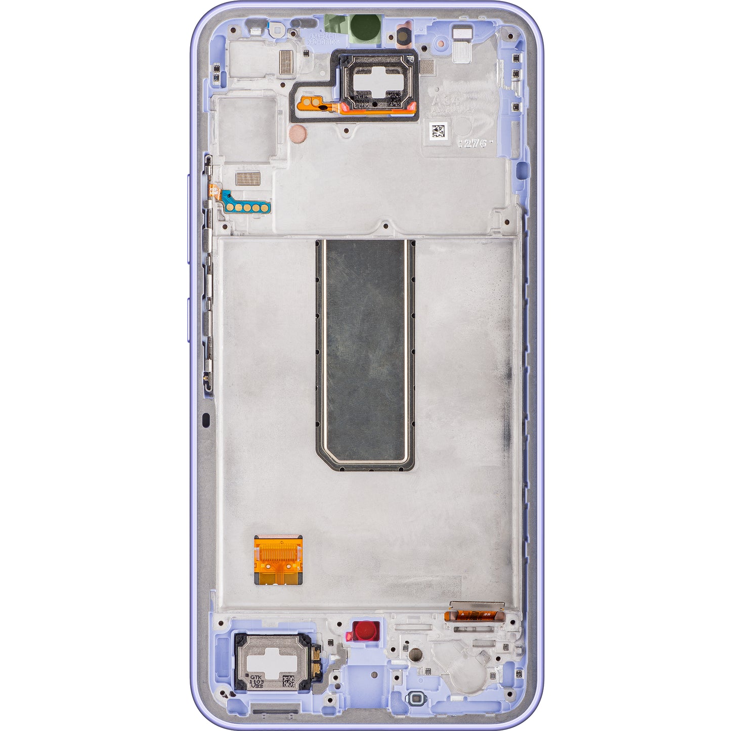 Berøringsskjerm Samsung Galaxy A34 A346, med ramme, lilla, servicepakke GH82-31200D