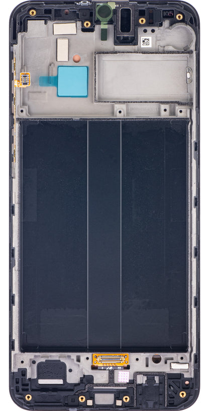 Samsung Galaxy Galaxy M30 M305 berøringsskjerm med ramme, svart, servicepakke GH82-19347A 