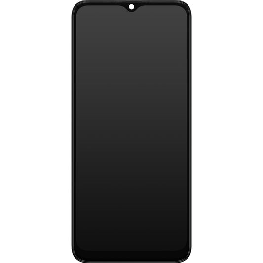 Berøringsskjerm Samsung Galaxy A03 A035, med ramme, G-versjon, svart, servicepakke GH81-21626A