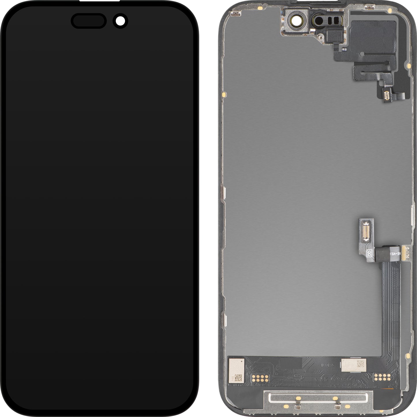 Display med berøringsskjerm og nærhetssensor MP kompatibel med Apple iPhone 16, med ramme, OLED FHD diagnostisk programvareversjon, svart