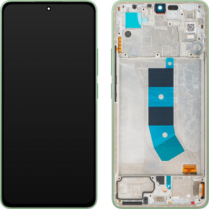 Display med Touchscreen Xiaomi Redmi Note 13 4G, med Ramme, Grønn (Mint Green), Service Pack 56000300N700