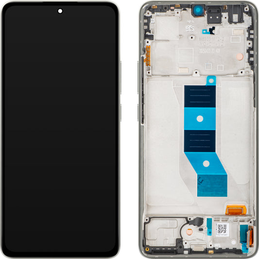 Display med Touchscreen Xiaomi Poco M7 Pro 5G, med Ramme, Grå (Lunar Dust), Service Pack 5600070O17P00