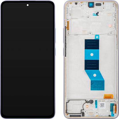 Display med Touchscreen Xiaomi Poco M7 Pro 5G, med ramme, Lilla (Lavender Frost), Service Pack 5600080O17P00