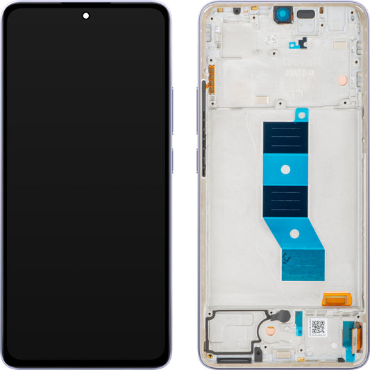 Display med Touchscreen Xiaomi Poco M7 Pro 5G, med ramme, Lilla (Lavender Frost), Service Pack 5600080O17P00