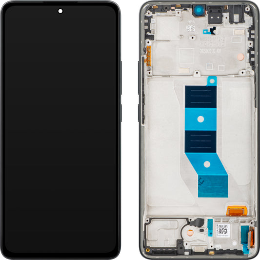 Display med Touchscreen Xiaomi Poco M7 Pro 5G, med Ramme, Svart (Classic Black), Service Pack 5600140O17P00