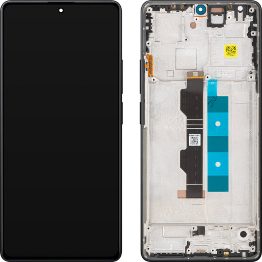 Display med Touchscreen Xiaomi Redmi Note 14S, med ramme, Svart, Service Pack 56000300N6R00