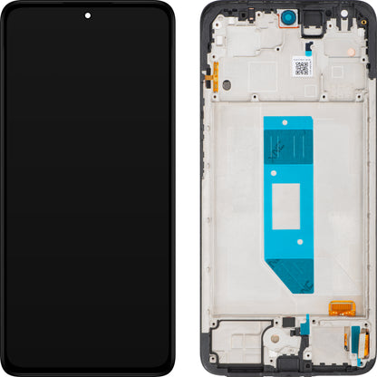 Display med Touchscreen Xiaomi Redmi Note 14 4G, med Ramme, Europeisk Versjon, Svart (Midnight Black), Service Pack 56000700O7E00