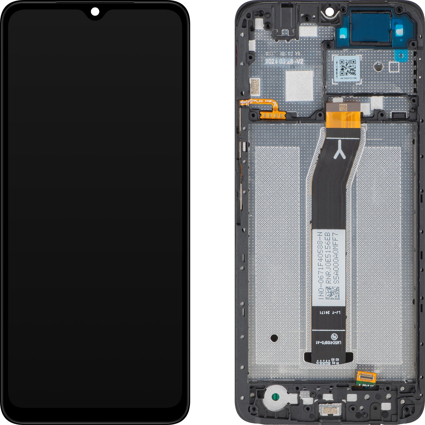 Display med Touchscreen Xiaomi Redmi A3x, med Ramme, Svart (Midnight Black), Service Pack 560006C3Y200