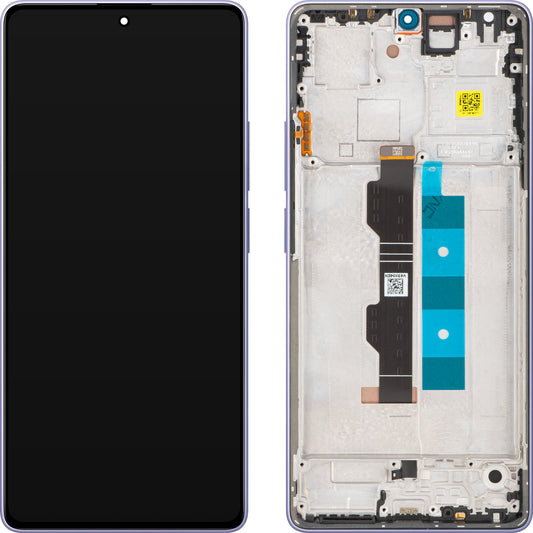 Display med Touchscreen Xiaomi Redmi Note 14S, med ramme, Lilla (Aurora Purple), Service Pack 56000200N6R00