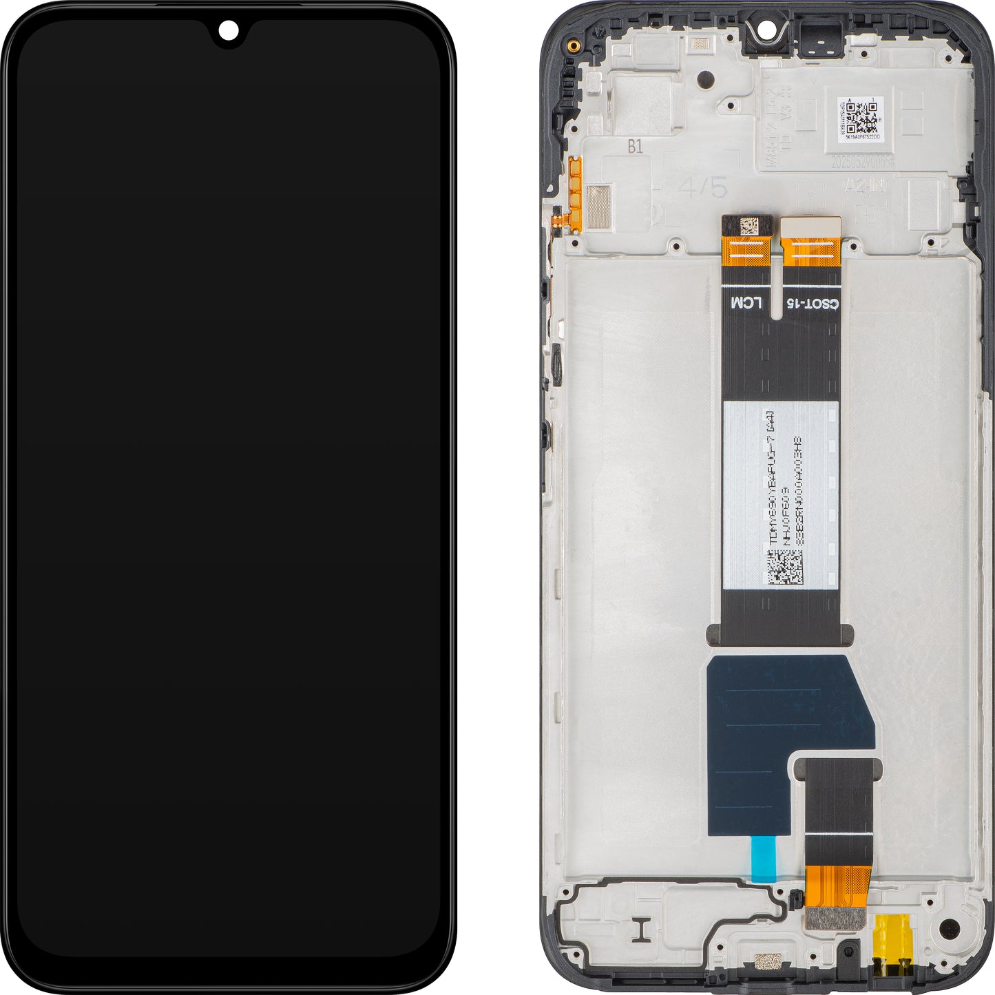 Display med Touchscreen Xiaomi Poco C85 4G / Redmi 15C 4G, med Ramme, Global Versjon, Svart, Service Pack 5600020P15A00