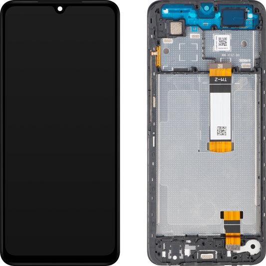 Display med Touchscreen Xiaomi Poco C71 / Redmi A5 4G, med Ramme, Long Flex Versjon, Svart, Service Pack 56000100C3Z00