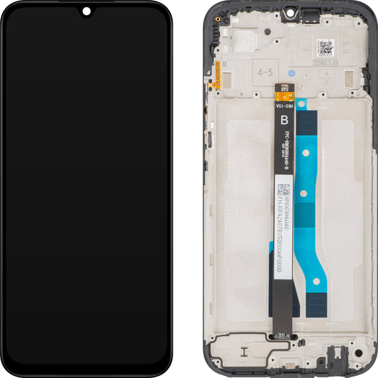 Display med Touchscreen Xiaomi Poco C85 4G / Redmi 15C 4G, med ramme, Europeisk versjon, Svart, Servicepakke 560002P15AE00