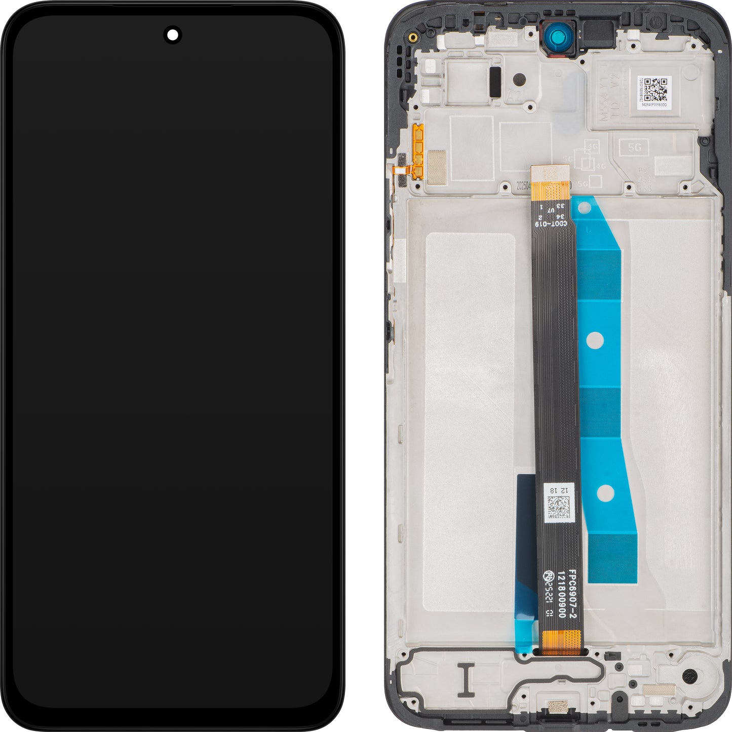 Display med Touchscreen Xiaomi Redmi 15 5G, med Ramme, Svart, Service Pack 56002600O1900