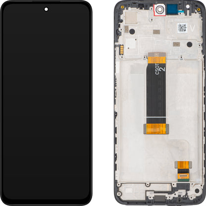 Display med Touchscreen Xiaomi Redmi 12 5G, med Ramme, Svart, Service Pack 5600180M1900